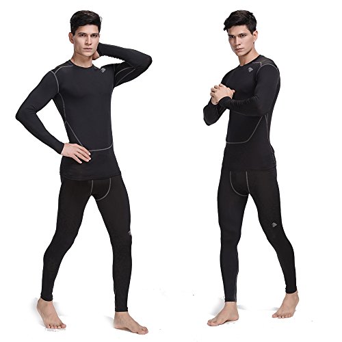 image for ariella Men's Compression Quick Dry Gear Baselayer Sets Running Joggin