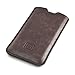 Dockem Executive Sleeve for iPhone 11 Pro (5.8) & iPhone Xs/X - Slightly Padded Premium Synthetic/Vegan Leather with Microfiber Lining, Slim, Simple, Slip-on Case [Vintage Brown]