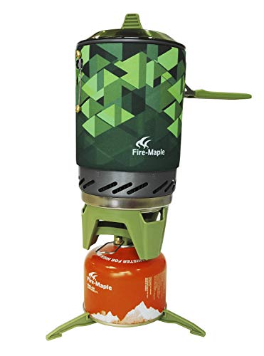 Fire-Maple FMS-X2 Fixed Star 2 Personal Cooking System Outdoor Hiking Camping Equipment Oven with Piezo Ignition Pot Support & Stand - Portable Propane Gas Stove Burner