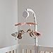 Lolli Living Baby Crib Musical Mobile w/Sparrow & Deers - Knitted Woodland Bird Safari Animal Characters | Hanging Decor w/Electronic Music Box for Newborn & Nursery Bedding/Crib | Baby Girl