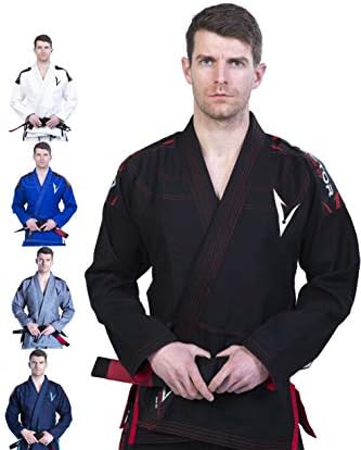 Vector Brazilian Jiu Jitsu BJJ Gi Kimono with FREE White Belt Lightweight Preshrunk Pearl Weave 100% Cotton Fabric Attila Series