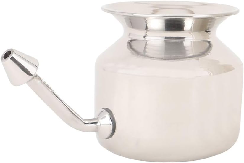 HealthAndYoga(TM) SteloKleen Neti Pot - Stainless Steel - Sterilizable Nasal Wash