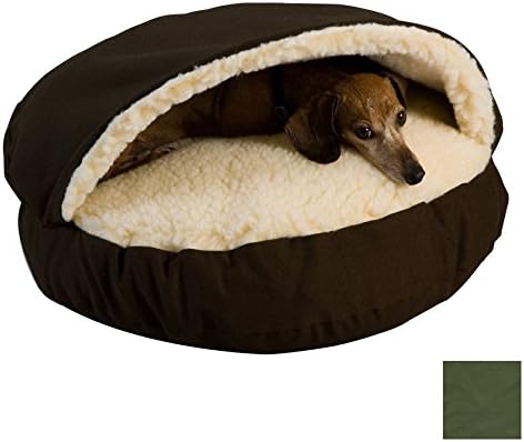 large hooded dog bed