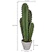 MyGift Artificial 23-Inch Hedge Cactus Plant with Gray Cement Planter