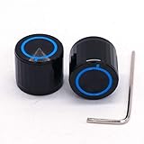 Taiss/ 2pcs Black Aluminum Rotary Electronic