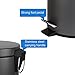 H+LUX Small Trash Can with Lid Soft Close, Round Bathroom Trash Can with Removable Inner Wastebasket, Fingerprint Resistance, 1.3Gal/5L, Gray