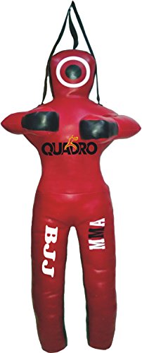 QUADRO MMA Martial Arts Grappling Dummy Red Jiu Jitsu Punching Bag With Hanging Strap - 70 inches - Thumbnail 2