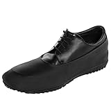WinterTrax Men's Waterproof Overshoes Slip-Resistant Black Silicone Rain Safety Galoshes Black Medium: 9-10.5