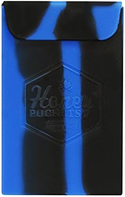 Honey Pockets Platinum Cured Nonstick Silicone Oil Wax Wallet Pouch - Blue / Black