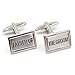 Three Keys Jewelry Shirt Tuxedo Stylish Brass Cufflinks for Men Silver Plated Engraved Father of the Groom for Business Wedding Shirt Dress