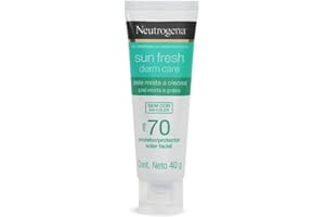 Neutrogena Sun Fresh Protetor Solar Facial Derm Care, Pele Oleosa, Sem Cor, FPS 70, 40g