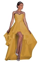 NLQ High Low Prom Dresses Sweetheart Strapless