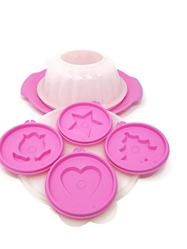 Tupperware Jel-Ring Jello Mold with Holiday Shape Seals and Serving Plate