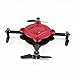 Hobbylane Foldable Drone with FPV Camera Live Video, Altitude Hold Flexible Foldable Pocket Quadcopter with Remote Controller, Track Controlled Mode Gravity Sensor Helicopter Toys for Adults (Red)