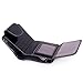 AINIMOER Women's Small Billfold Genuine Leather Tri-Fold Wallet with Zipper Pocket(Black)