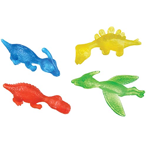 Assorted Colors Plastic Dinosaur Flingers - 8"x6" (8 Pack) | Safe & Non-toxic,…