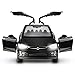 Diecast Model Cars Toy Cars Alloy Pull Back Toy Car with Sound and Light Toy Kids Toys 1/32 Scale (Black)