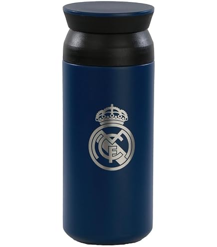 Botella Aluminio Real Madrid 500ml Con Tapón Y Boquilla Cierre Seguridad Producto Oficial