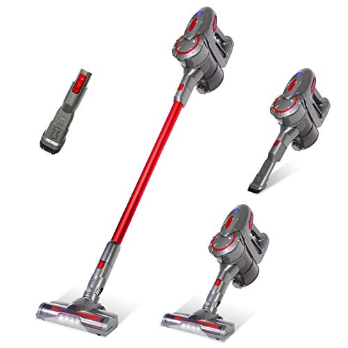 ERGO LIFE Cordless Vacuum Lightweight Stick Vacuum Cleaner, 200W Brushless Motor Powerful