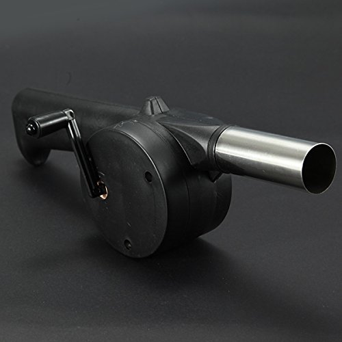 Outdoor Cooking Fan Air Blower for BBQ Fire Bellows Hand Crank Powered small fan air blower bbq fan fire bellows hand blower by Randall Elliott
