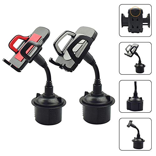Herva Phone Cup Holder Mount Universal Adjustable Gooseneck Cup Holder Cradle Car Mount Fits for Cell Phone, Smartphones and Android