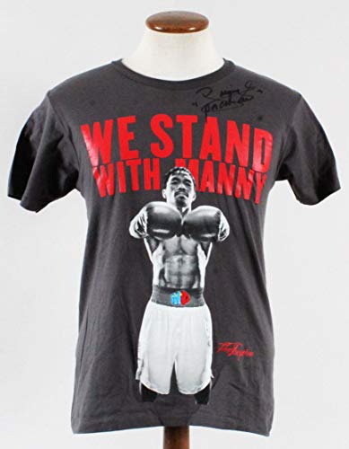 Manny Pacquiao Signed T Shirt – COA JSA - Autographed Boxing Miscellaneous Items