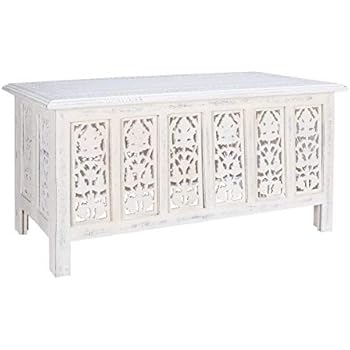 Rectangular Wooden Coffee Table with Storage,Coffee Table Wood,Modern Wooden Coffee Table,Side Tables, Entryway Table, Living Room Side Table for Magazines, Books and Plants-36x18 Inch Antique White