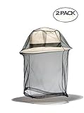 Viihahn Mosquitos Head Face Net Insect Repellent Netting (2 Pack) Outdoor Activities Hiking Fishing Hunting Camping Backpacking Protect from Insects Bugs and Diseases