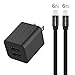 Wall Charger, FEIPUKER 4.2A 21W Fast Charging Portable Home Travel Charger with 6FT [2-PACK] Long Durable 8 Pin Lightning Cable Charging Cord for IOS 10 iPhone 7/6S Plus, 5S/SE, iPad Air/mini(Black)