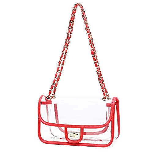 red clear purse