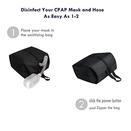 Denshine CPAP Cleaner, CPAP Cleaner and Sanitizer Includes Sanitizing Bag, for CPAP Machines, Masks, Cushion, 22mm Diameter of Tubing and Household Sterilization Cleaning