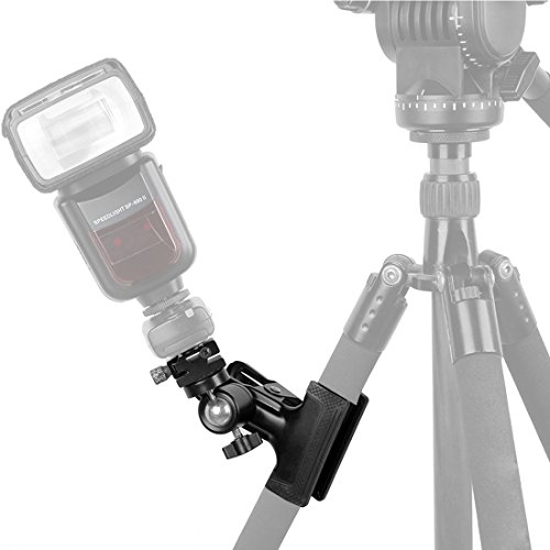 E-Type Flash Hot Shoe Heavy Duty Clip Clamp Flash Reflector Holder Mount with Ball Head Standard 1/4" Screw for Light Stand Bracket DSLR Camera Flash Speedlite Tripod-2Pack - Thumbnail 6