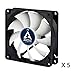 ARCTIC F9 (5 Pack) - 92 mm Standard Case Fan, Very quiet motor, Computer, Push- or Pull Configuration, Fan Speed: 1800 RPM - Black/White
