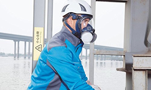 Induschoice Organic Vapor Full Face Respirator Mask NBC Protection For Industrial Use, Chemical Handling, Painting, Welding, Prepping(Respirator +1 Pairs Cartridge) - Thumbnail 5