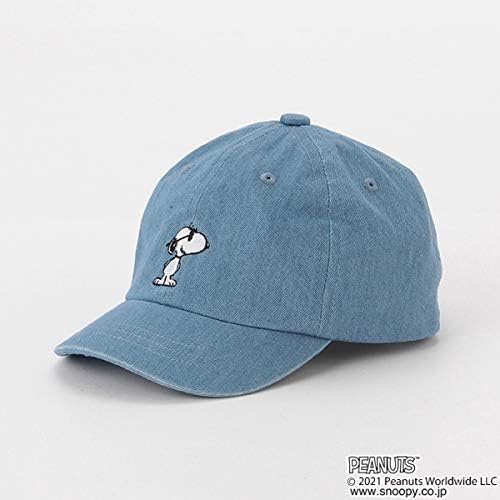 Amazon Peanutsコラボ スヌーピー刺しゅうキャップ ブルー 54 帽子 通販
