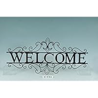 Collectible Badges Decorative Wrought Iron Metal Welcome Wall Plaque