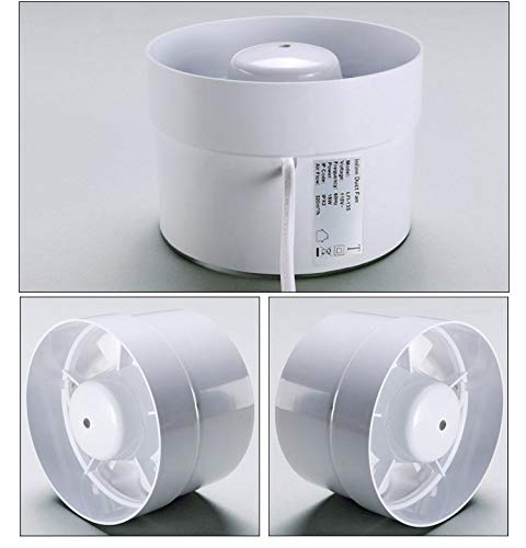 SAILFLO Inline Duct Fan 6 Inch 110v 18w Grow Tent Exhaust Fan HVAC System Greenhouse Home Shop Mall Office Basement Attic etc. (6"/150mm) - Thumbnail 3