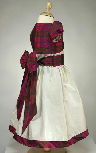 tartan flower girl dress