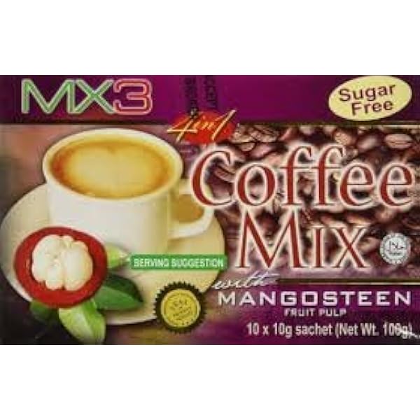 Amazon.com : MX3 Mangosteen Coffee Mix (10 Sachets) Sugar Free