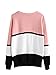 MakeMeChic Women's Color Block Drop Shoulder Crewneck Sweatshirt