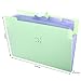 SKYDUE Letter A4 Paper Expanding File Folder Pockets Accordion Document Organizer (Green)
