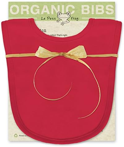 Red Baby Bib 100% Organic Cotton, Thick and Soft! (1-pack)