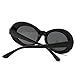 FOURCHEN Kids Sunglasses, Bold Retro Oval Mod Thick Frame, Round Lens, 100% UV Proof for Girls/Boys, Toddler & Kids