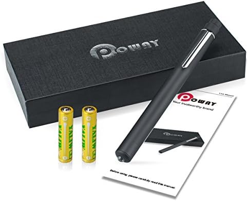 Opoway Pen Light with Warm White LED, Copper Medical Penlight for Nurses Doctor with Batteries, Black