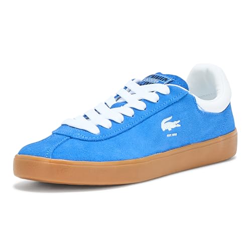 Lacoste Womens Baseshot Sneaker, BLU/Gum, 9.5