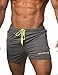 Men's Fitted Shorts Bodybuilding Workout Gym Running Tight Lifting Shorts Pants, Small, Charcoal Grey