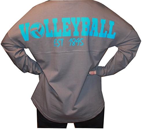 Volleyball Oversized Long Sleeve T-shirt (Large, Graphite)