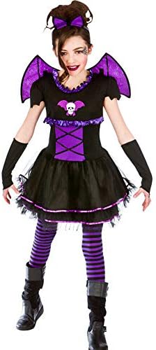 Ynuth Girls Ballerina Evil Bat Vampire Costume Halloween Fancy Dress Outfit Kids Children