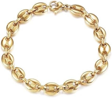 Amazon.com: Diamond2Deal Solid 10k Yellow Gold Heart Bracelet 7
