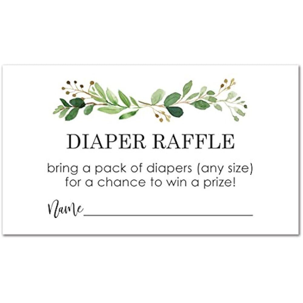 48-cnt-greenery-baby-shower-diaper-raffles-ebay